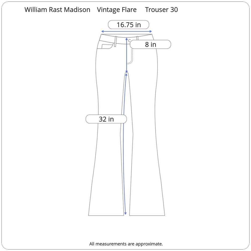 SOLDWilliam Rast Madison Vintage FlareTrouserJeans - Picture 8 of 8